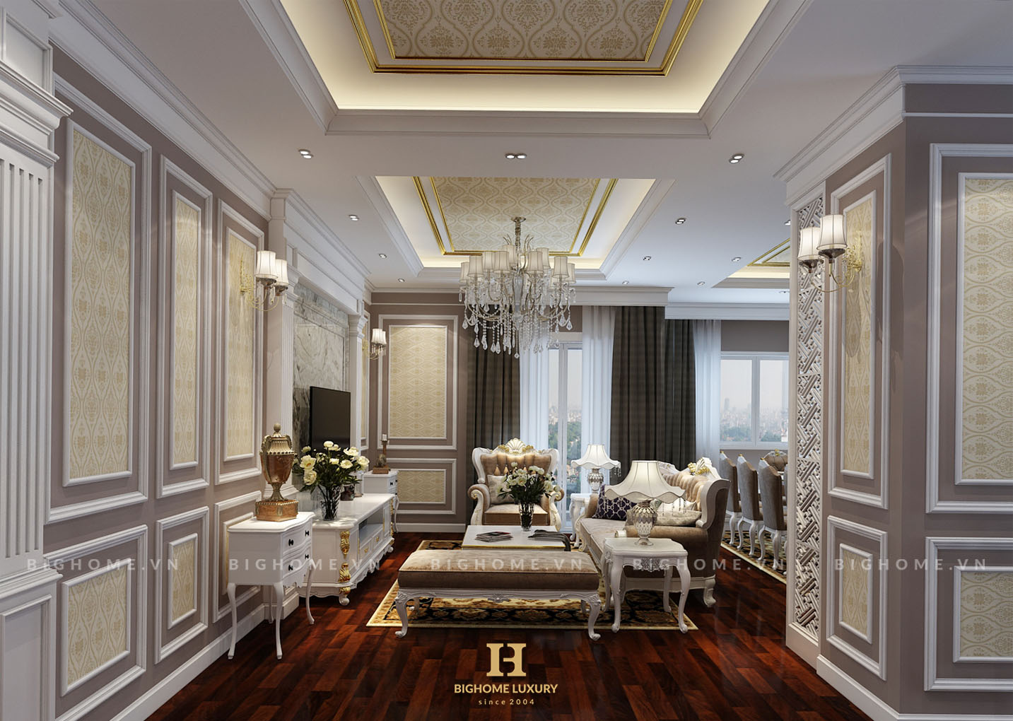 Chiêm ngưỡng nội thất chung cư tân cổ điển nhà anh Ngọc